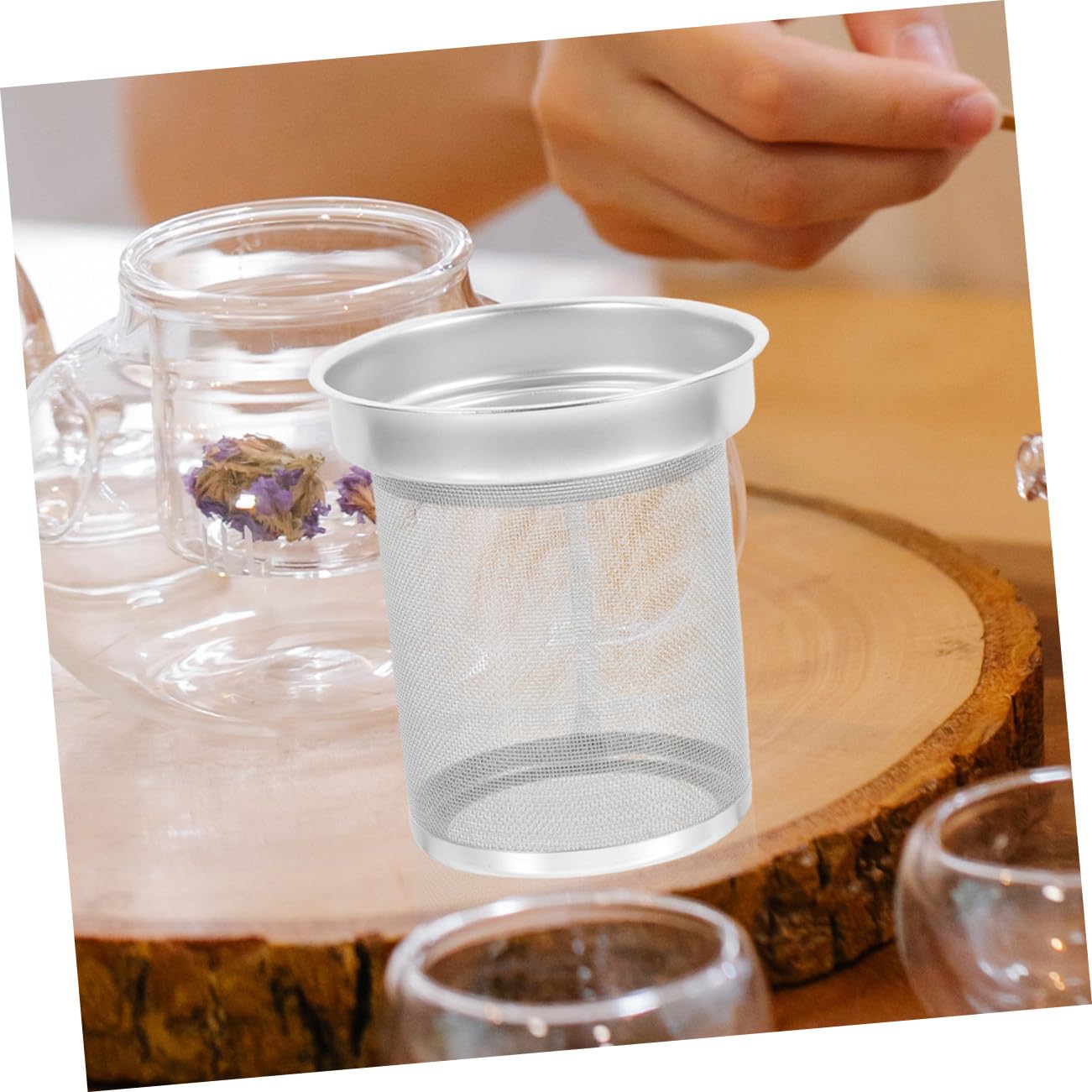 Filtro de Té de Acero Inoxidable Colador de Malla para Tetera Infusor Té Reemplazo Uso Hogar y Restaurantes