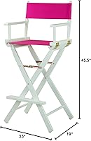 Vista 188 de Silla de Director de 18" Marco Blanco Lona Rosa