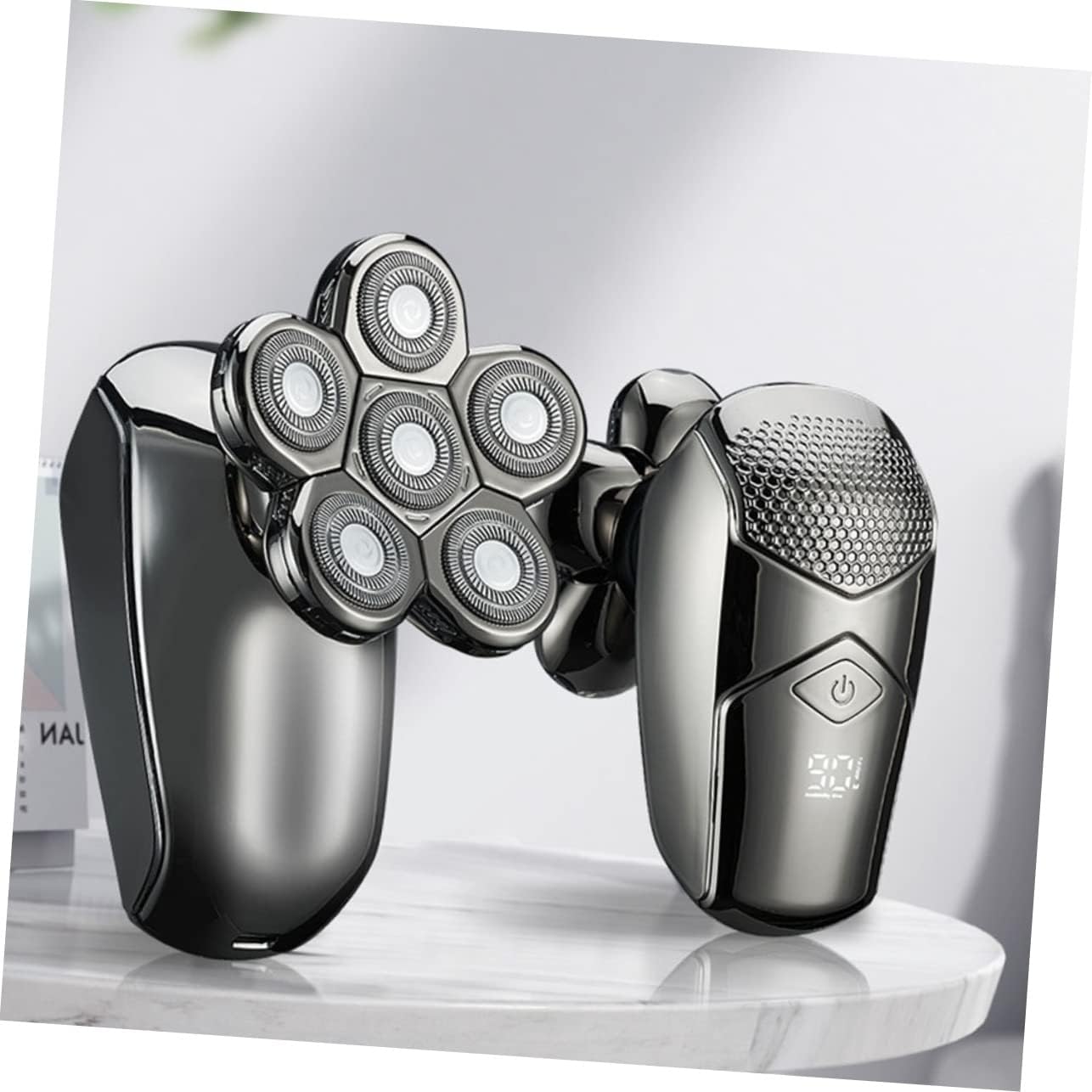 Electric Razor for Men Portable Rechargeable Shaver Multi-Functional Body Wash Trimmer with Heads Lightweight Grooming Kit for Travel