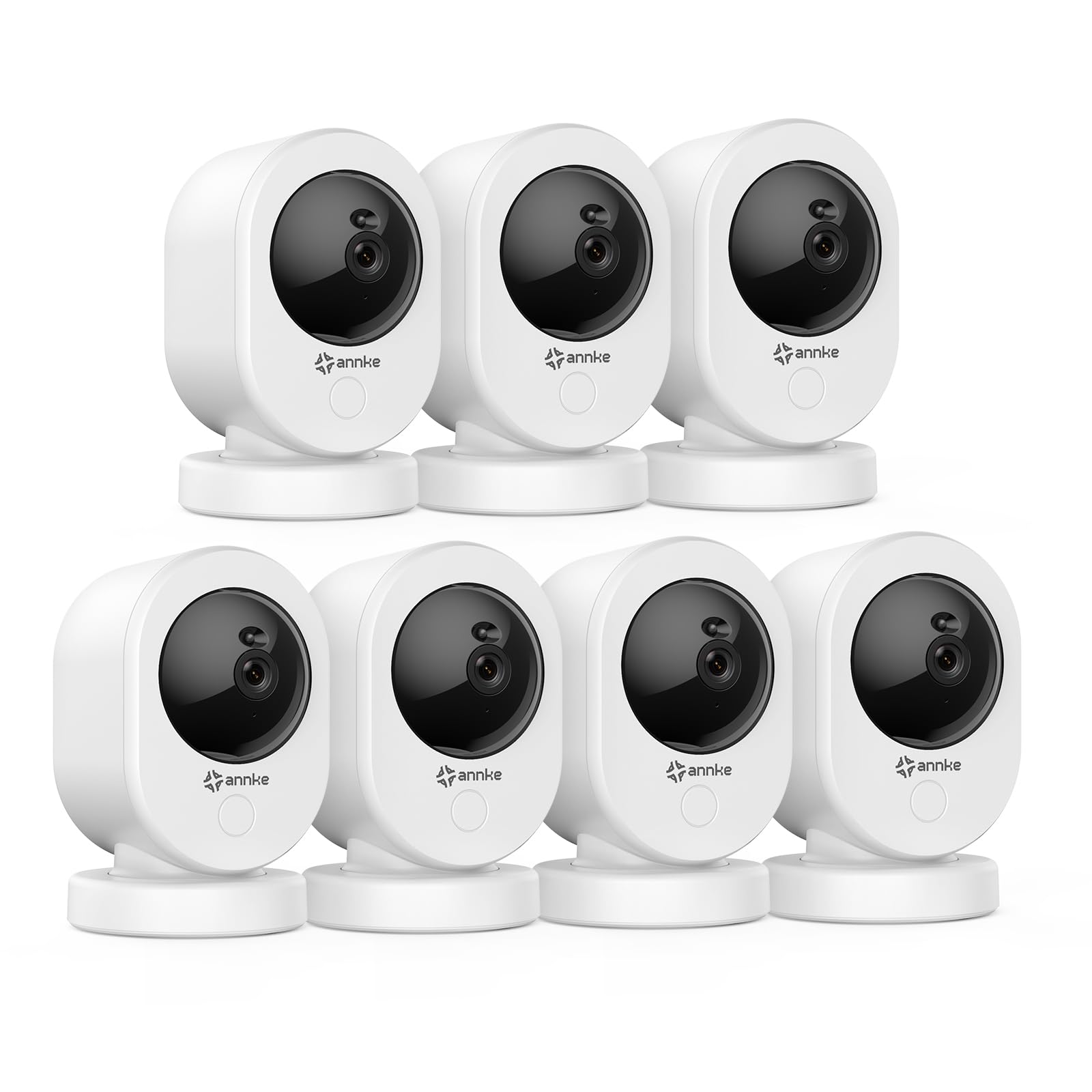 ANNKE Kamera do monitoringu 4K WLAN do wnętrz, 8 MP 2,4/5 GHz WLAN noktowizor, kamera dla psów, wykrywanie ruchu, 2-drożne audio, chmura i pamięć na karty SD, dla niemowląt / zwierząt domowych, Reno