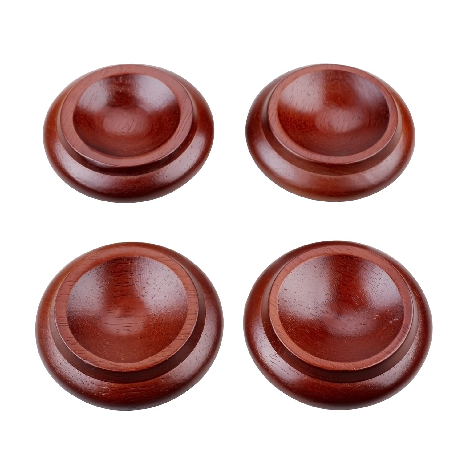 4 tazas verticales de madera maciza para piano, tazas para muebles, sofás, camas, sillas, almohadillas de fieltro antideslizantes y antiruido, para protectores de suelo de madera dura, color negro