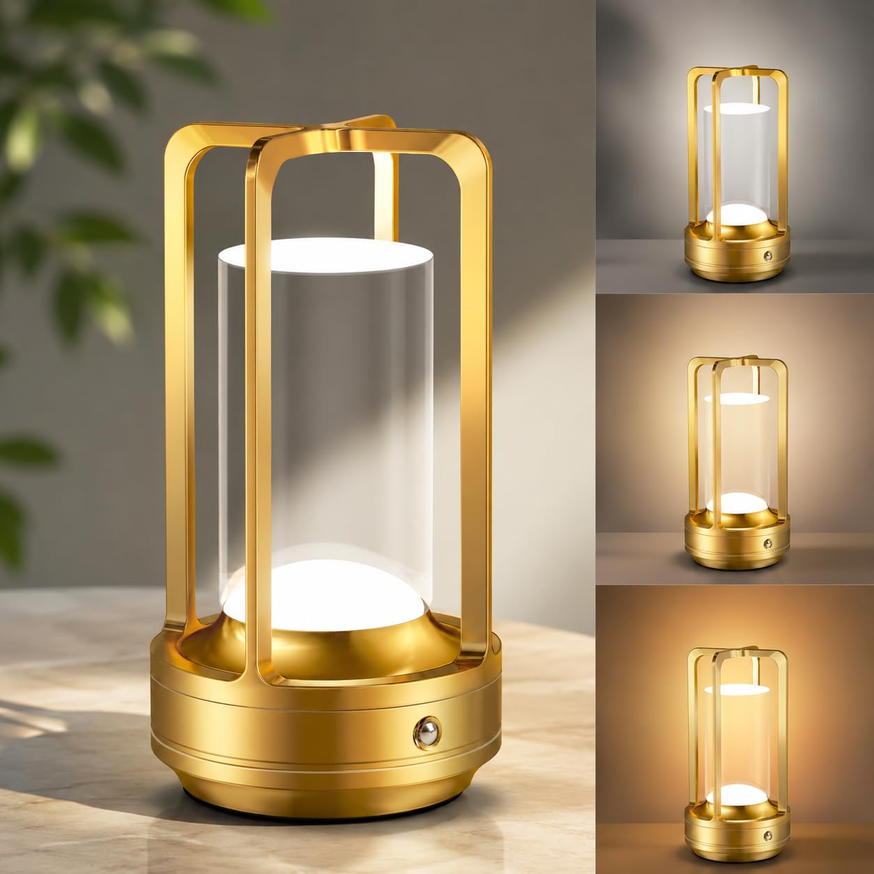 ELEPHANTBOAT® Rechargeable Table Lamp Cordless LED Metal Touch Dimmable 3 Color Portable Light for Bedroom Outdoor Camping Cafe-image-6
