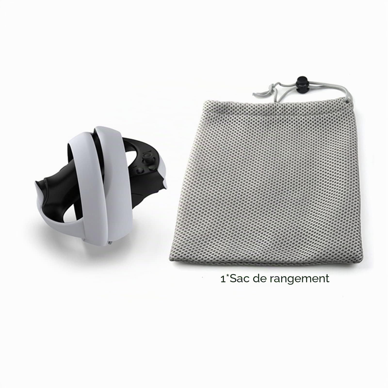 Étui de Protection Compatible avec Le PS-VR2, Sac de Rangement Rigide Portable avec Couvercles D'objectif, Sac de Rangement en Maille, Attache de Câble pour Casque et Manettes Tactiles