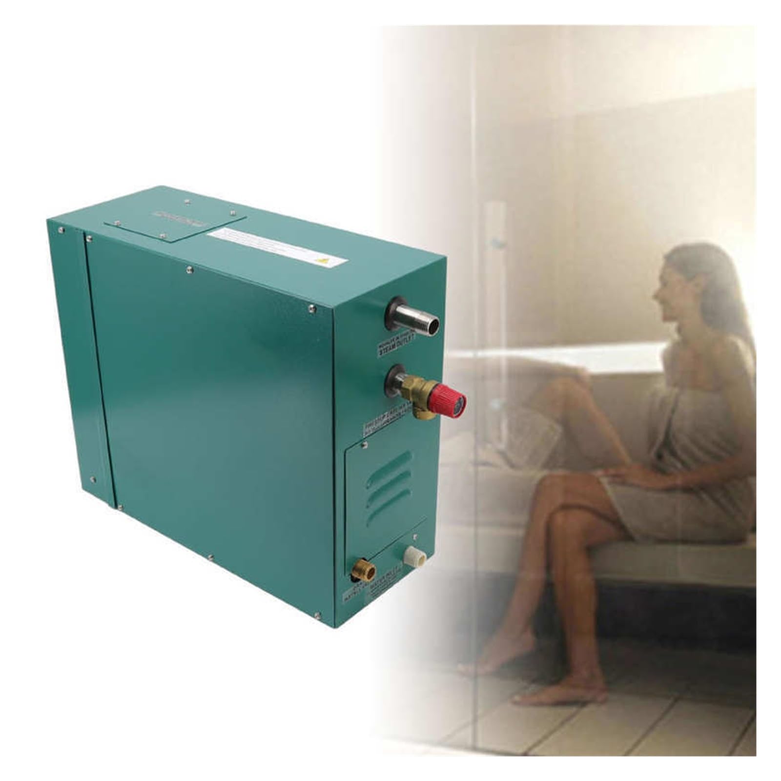 Generator łaźni parowej, Generator pary 6KW DO60 SPA Samoodpływowy generator pary, system prysznica parowego ze stali nierdzewnej do sauny domowej