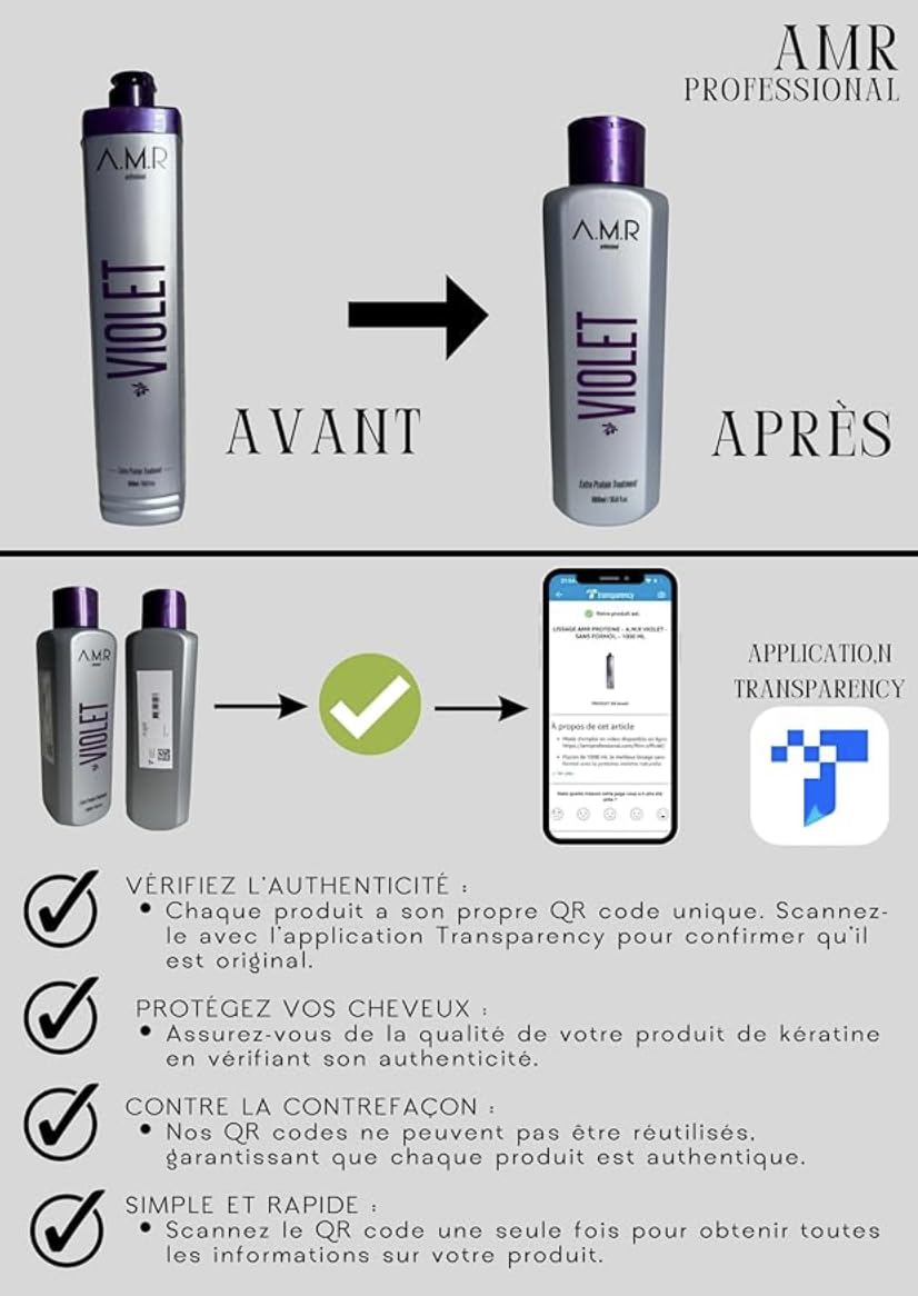AMR Professional Protein-Glätter, Violett – Extra Protein – ohne Formol(1000 ml)