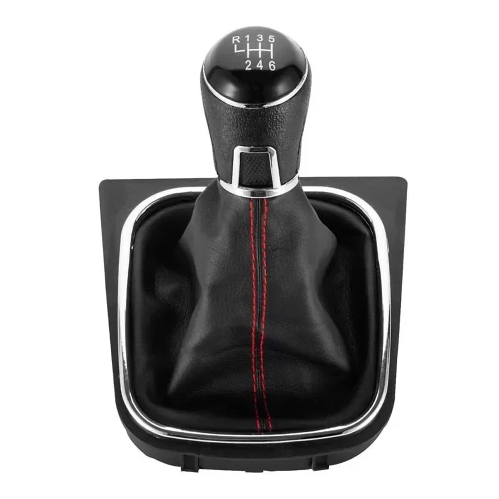 DAJMSUY for VW for Jetta 5 6 for Golf VI MK5 MK6 / Speed Gear Knob Shift Stick Gaiter Cover 5KD711113 12mm Hole Diameter Car Gear Shift(6 Speed)