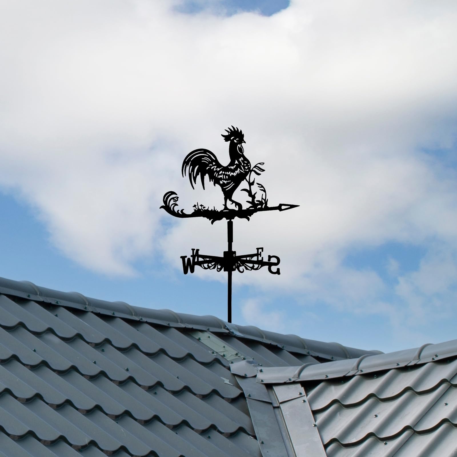 Girouette de Jardin Girouette en Métal Weather Vane Girouette de Toit pour Extérieur, Jardin, Toit, Paddock, Décoration