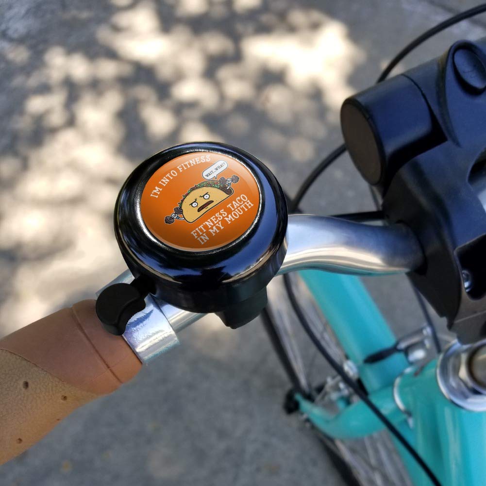 GRAPHICS & MORE I'm Into Fitness Fit'ness Taco in My Mouth Funny Bicycle Handlebar Bike Bell