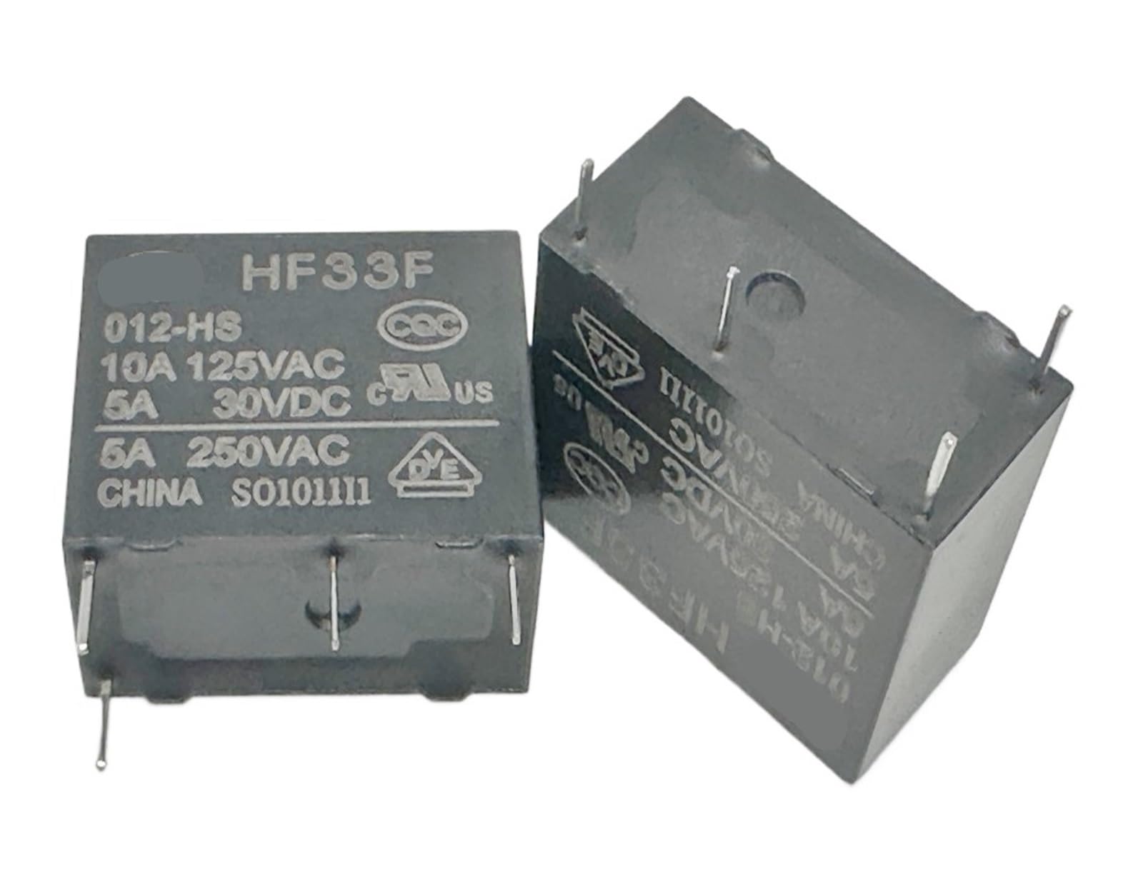 Yzwrwrmktb One Color 1Pc Hf33f 012-Hs (33Fa-5V/12V/24V-5A) Relay 4Pins