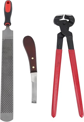 TOPINCN Kit de herramientas de reparación de pezuñas para animales grandes, fuerte apertura de doble cara, cuchillo de pezuña, kit de herramientas