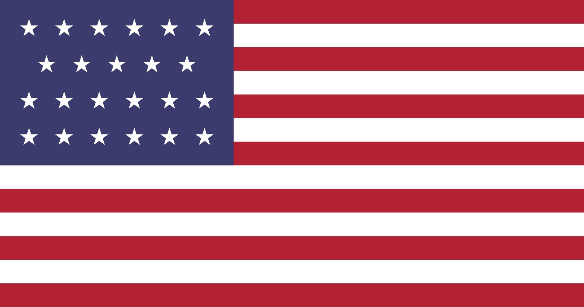 Drapeau Large 23 Star US paysage de 1.35m² pour mât extérieur