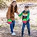 WXJ13 4 Sets Paddle Catch Ball and Toss Game 15.5cm Velcro Catch Ball Set for Sport with a Bag