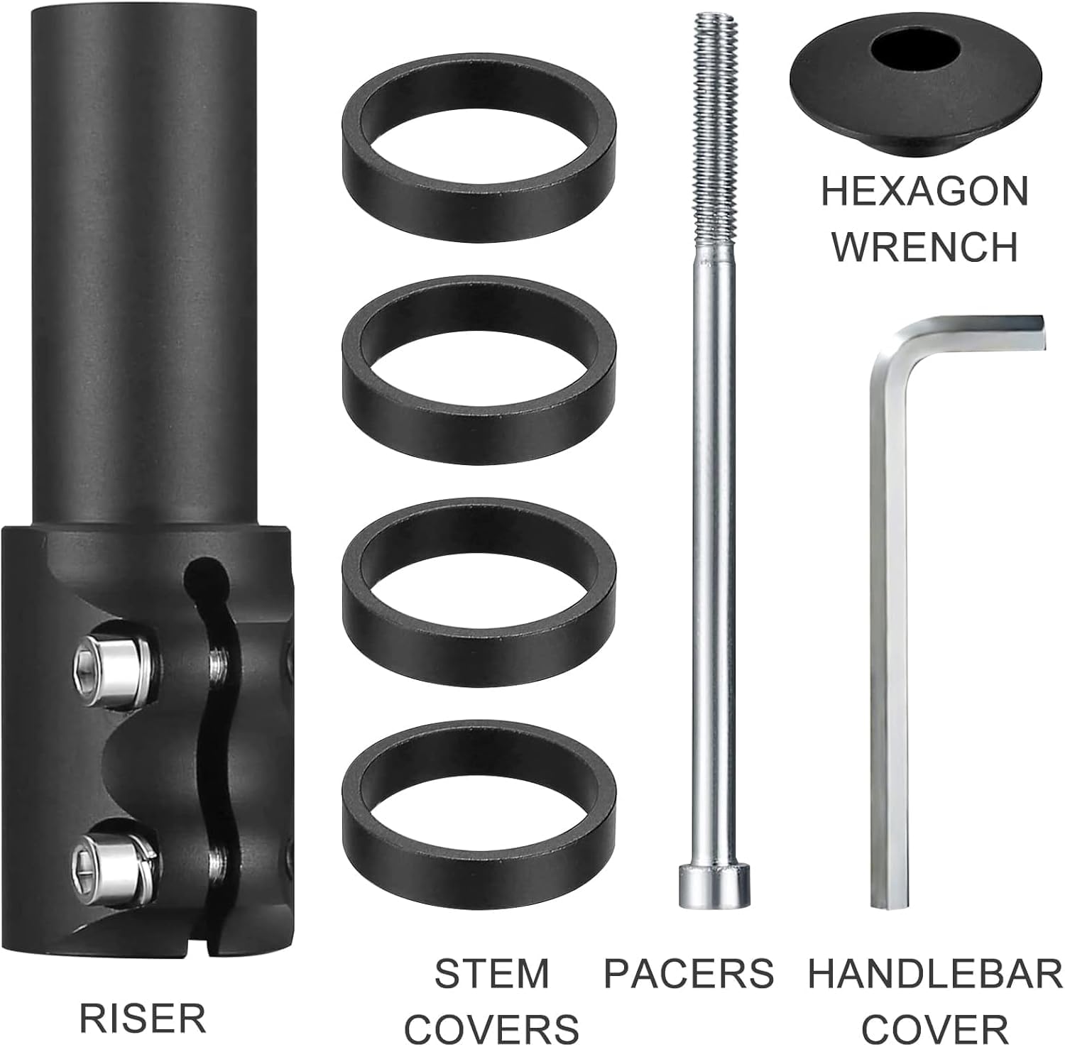 Sanrolax Lenkererhöhung Für Fahrrad - 28,6mm, Verstellbar