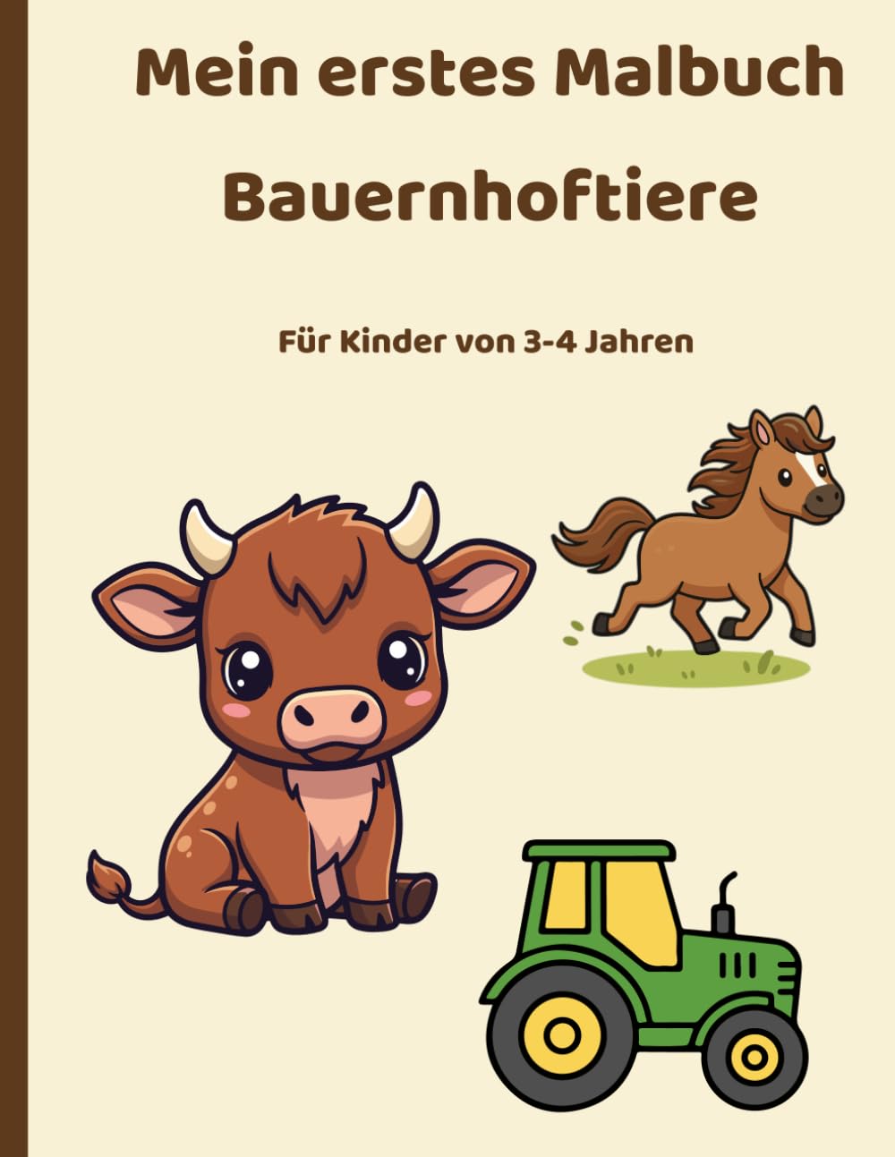 Mein erstes Malbuch – Bauernhoftiere: Für Kinder von 3–4 Jahren (Extra einfache Bauernhoftiere)