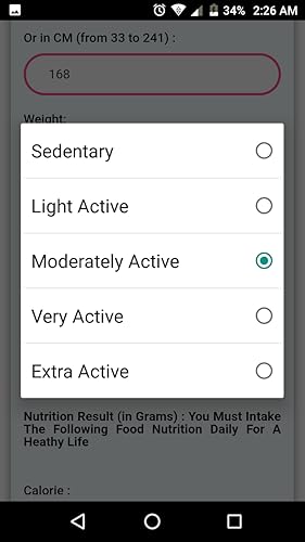 Nutrition Calculator