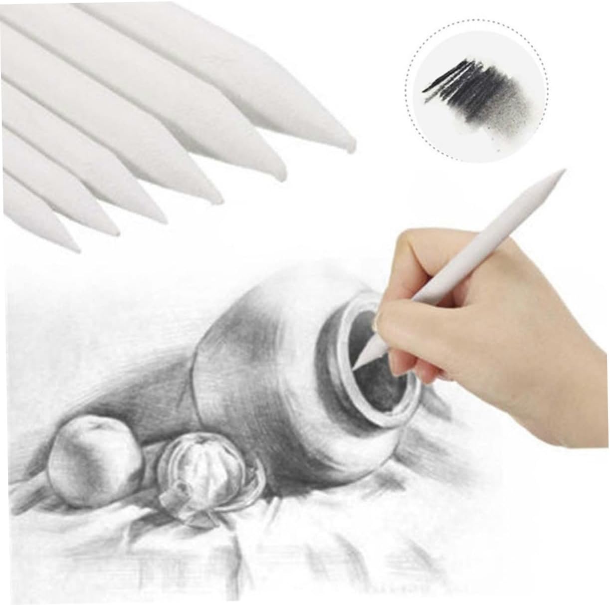 BELLIFFY 18pcs Paper Tortillion Blending Stumps for Sketch Art Pastel Blending Tool Drawing Shading Pencil