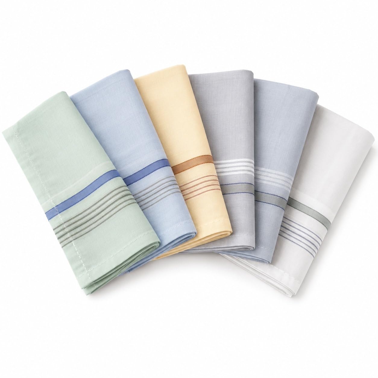 UC AURA 100% Cotton Premium Collection Handkerchiefs/Hanky For Men, Size- 42 * 42 cm, Multicolor,Pack of 6-image-37