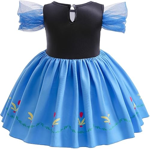 Miniatura 7 de REXREII Disfraz de princesa para niñas pequeñas, para Halloween, carnaval, Navidad, cumpleaños, desfile, verano, vestido de tul midi