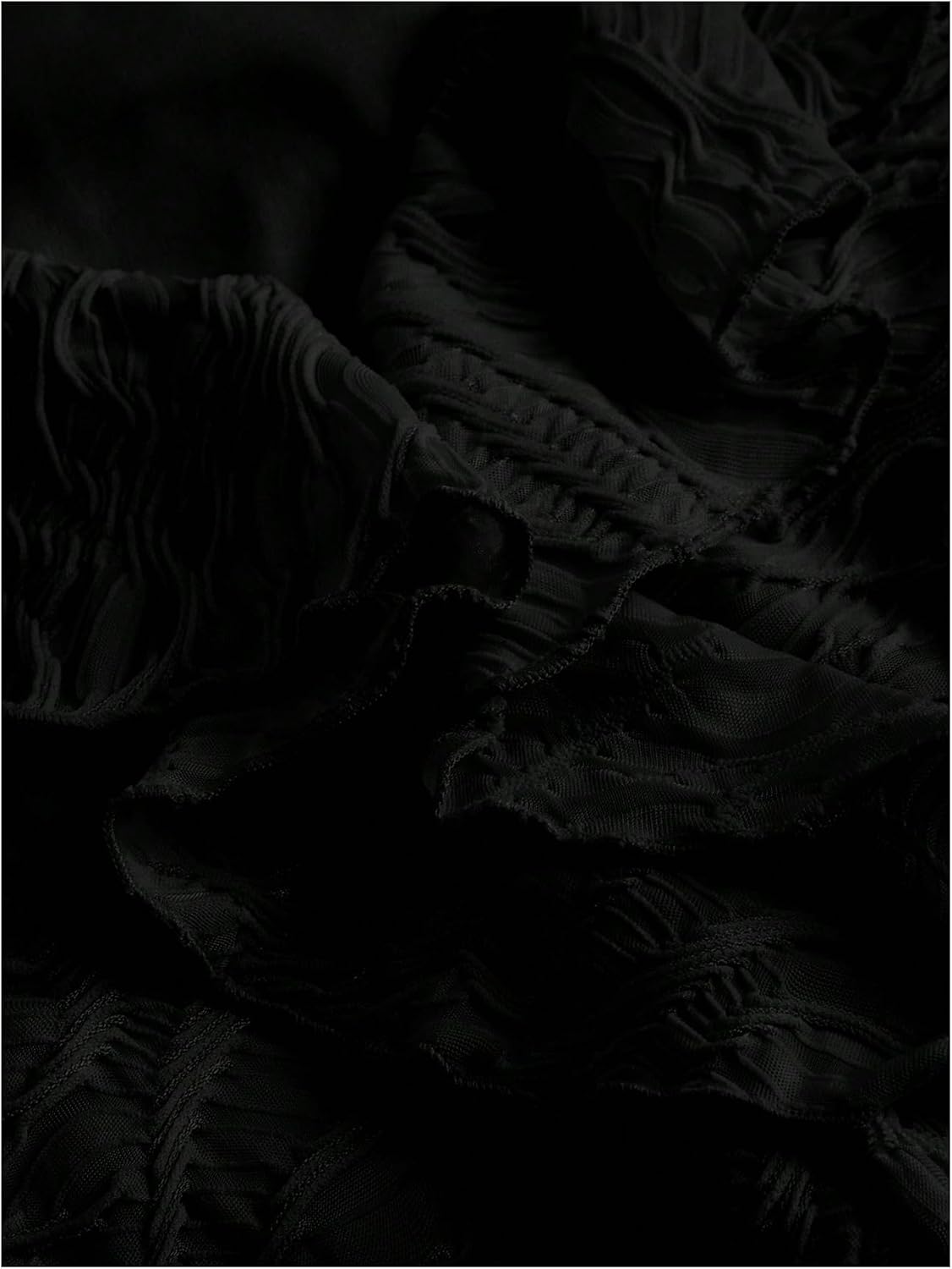 Floerns Women's Y2K Asymmetrical Ruffle Concert Top V Neck Sleeveless Textured Going Out Western Crop Tops - Image 3