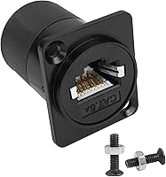 Vista 1 de QIANRENON Adaptador de montaje en panel RJ45 blindado RJ45 8P8C hembra a hembra conector de red CAT6A/CAT6/CAT5E/CAT5 RJ45 módulo de enchufe