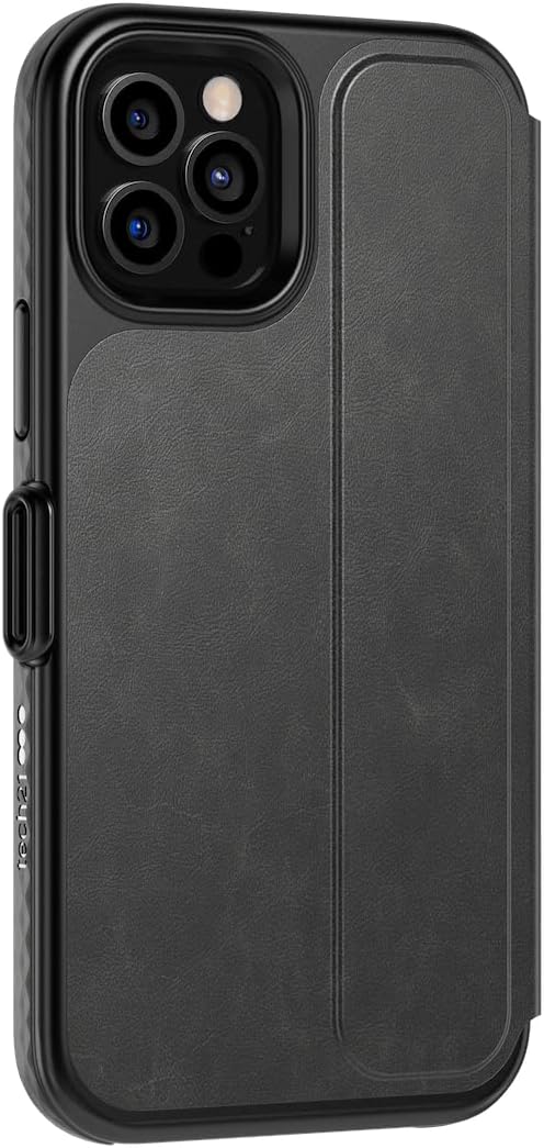 tech21 Evo Wallet Phone Case for Apple iPhone 12 Pro Max 5G with 12 ft. Drop Protection, Black