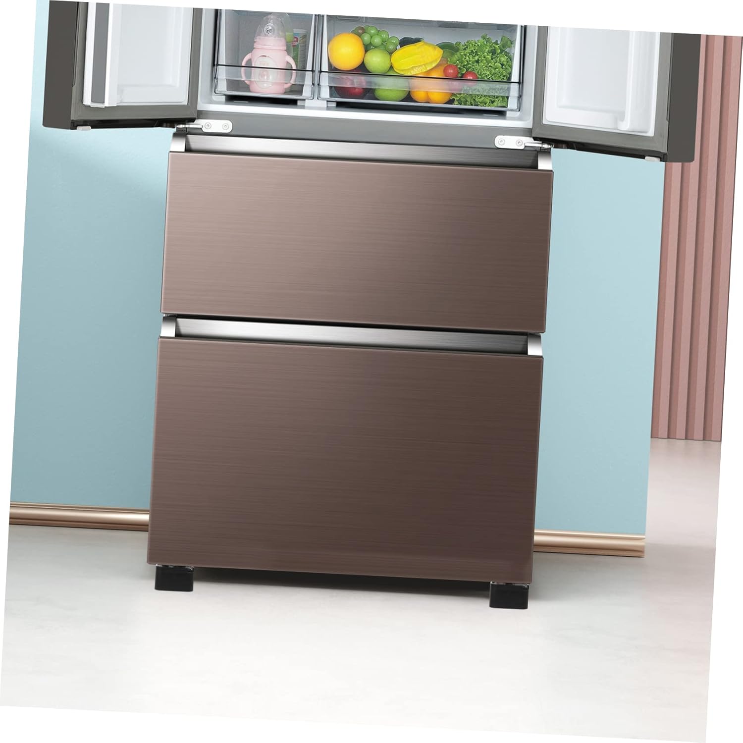 Alipis 1 Set Furniture Lifter Leg Adjustable Bed Riser Lifts Furniture Sliders Sofas Support Sofa Feet White Bed Raisers with for Furniture Wedges Foot Pads Bed Foot Mat Rubber Black