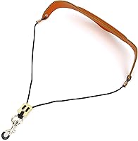 Vista 9 de Correa de saxofón acolchada para el cuello de saxofón con gancho giratorio, Naranja