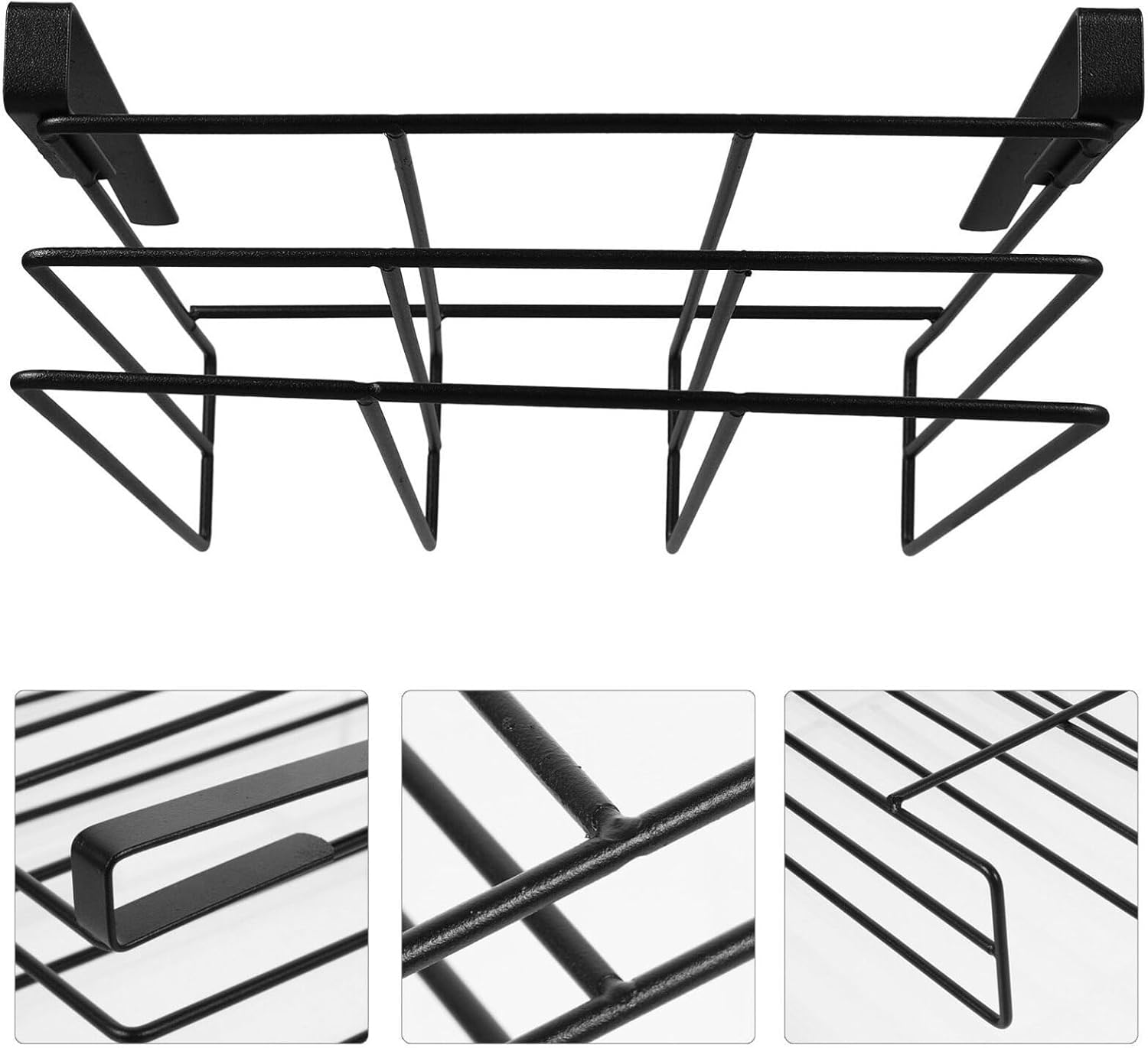 UPKOCH under Cabinet Hanging Rack Storage Organizer for Kitchen Pantry Closet Sturdy Stylish Utensil Hanger Space-saving Design for Cutting Boards Pots More