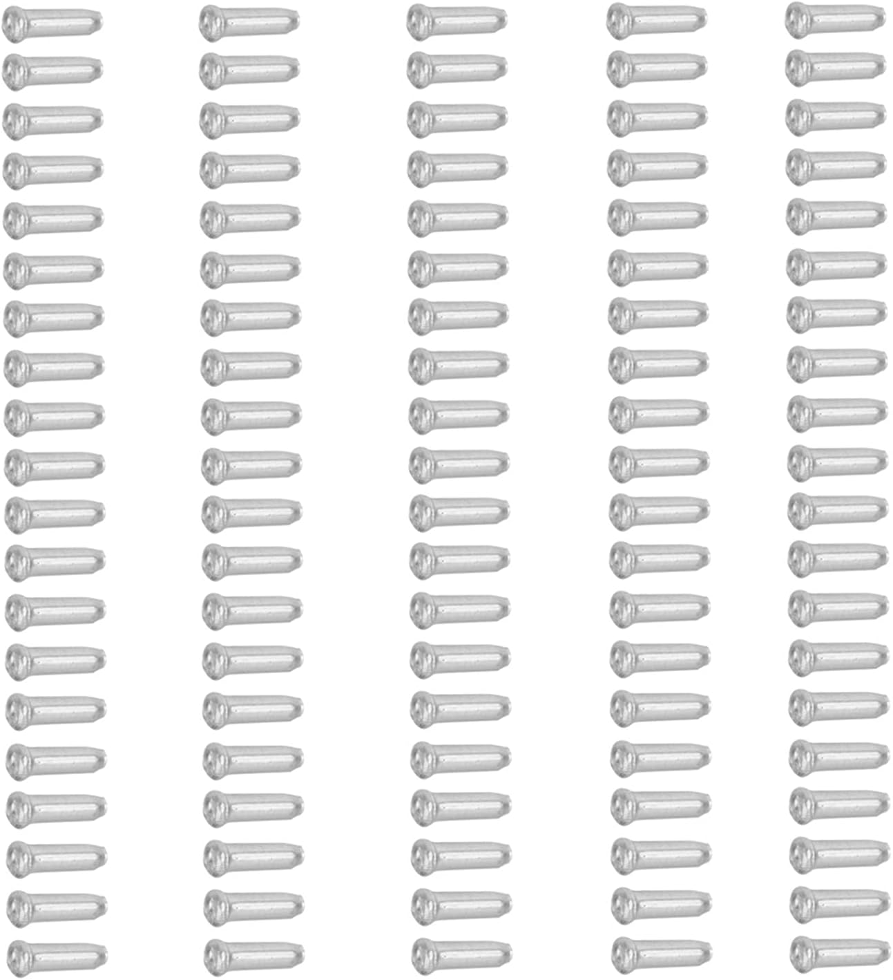Bike Cable End Caps 100 Aluminium Shifter Brake Gear Tail Tips Crimp