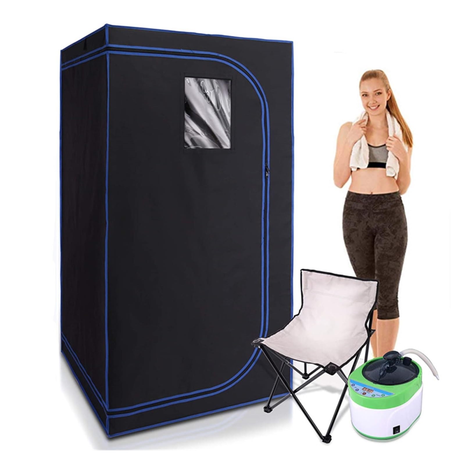 Sauna portable, Tente complète de plus grande tail for Sauna, un Spa personnel, 4l, vapeur, facilite l'insomnie, Support de tuyau en acier, hammam Portbab