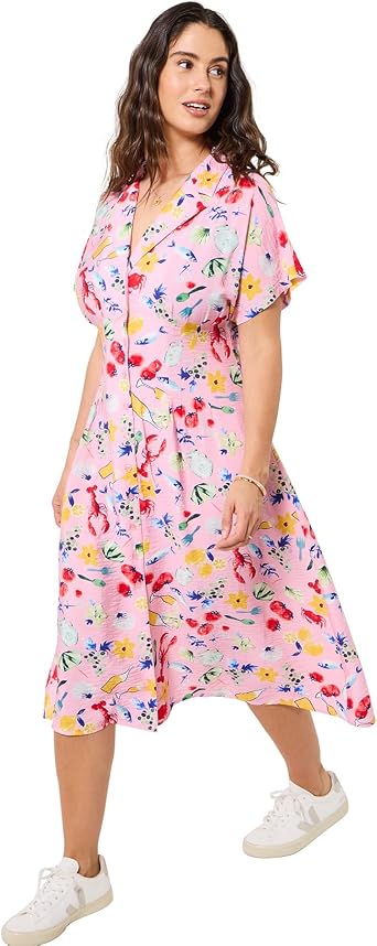 Joe Browns Women's Playful Print Batwing Sleeve Tea Dress