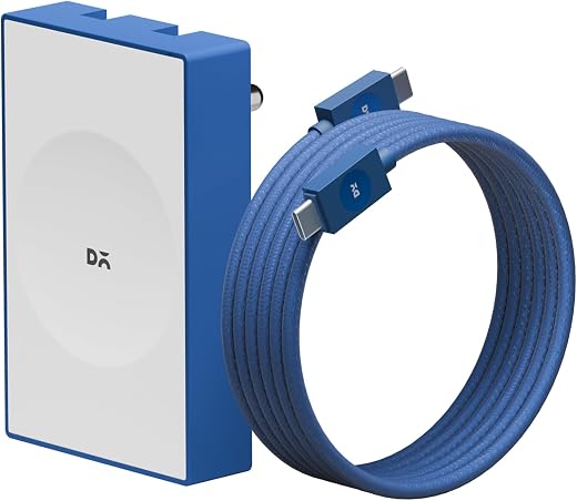 DailyObjects Combo Blue POP Pack - 45 Watt with (45 Watt GaN charger + Type C to C Fast Charging 100W Kevlar cable|Compati...