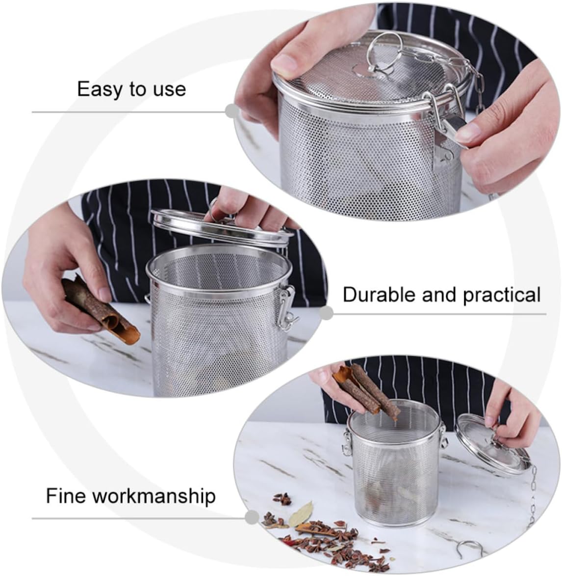 Seasoning Basket Stainless Steel for Home and Restaurant Brining