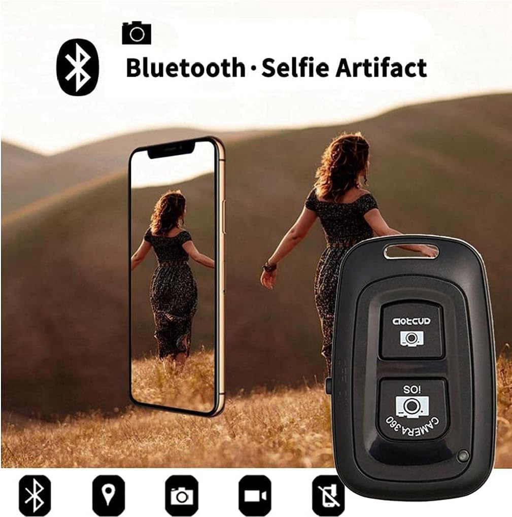 Coku Wireless Bluetooth Selfie Remote Shutter Control Button Self-Timer Long Distance Camera Remote Compatible with All Smartphones,iOS Device
