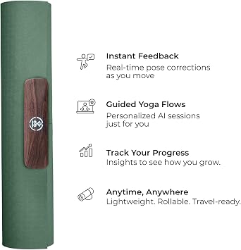 Smart Mat Gen3 - Dark Grey| AI Powered Yoga Mats For Home Workout | Lightweight Yoga Mats of 6mm | Real Time Tracking Exercise Mats For Men & Women