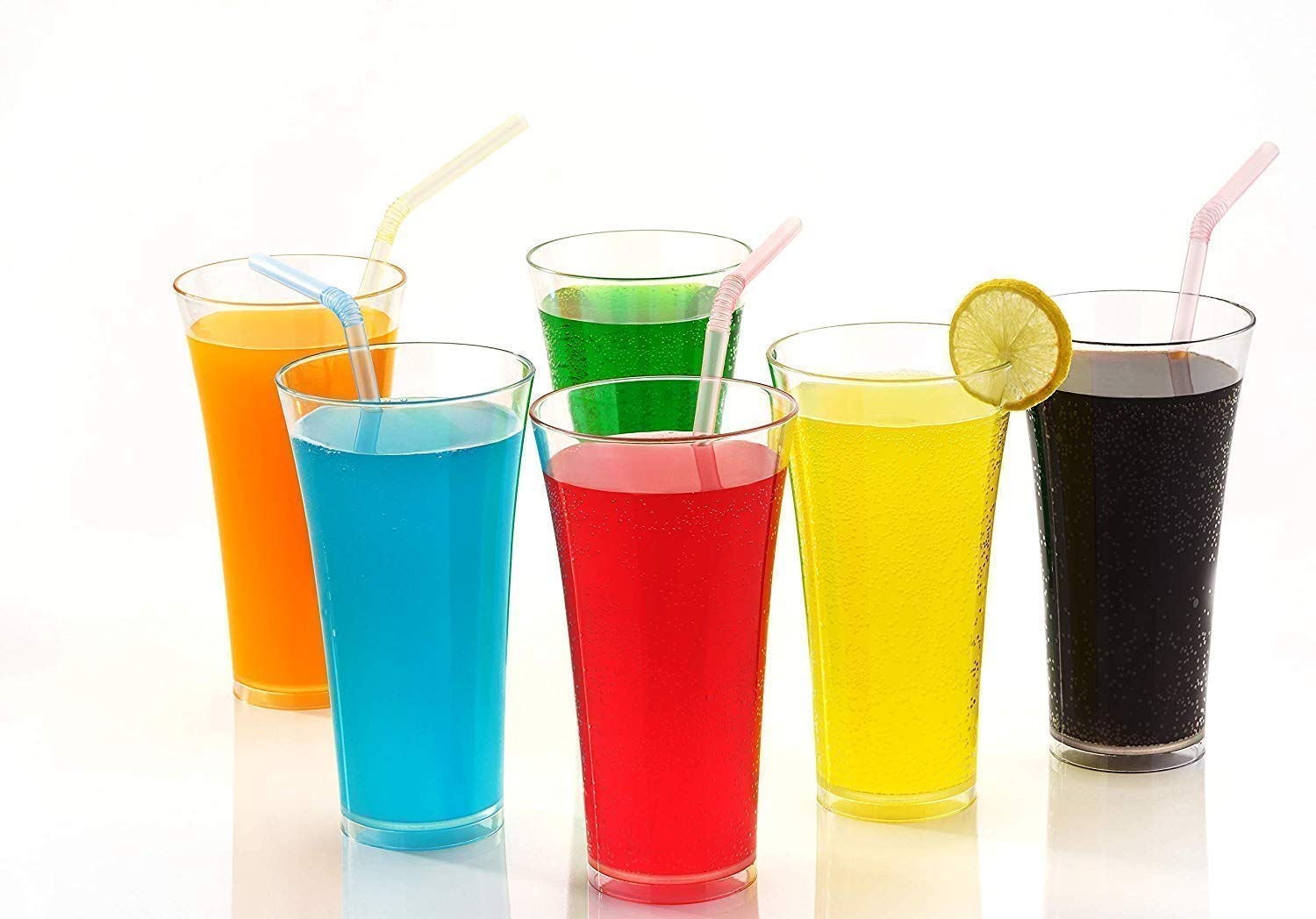 JD and SONS Enterprise 100% Unbreakable Glassware Crystal Clear Transparent Water Juice Glasses Beer Glass/Wine Indoor Outdoor Reusable for Drinking Set of 6 (Clear,Plastic,Capacity,250ML)