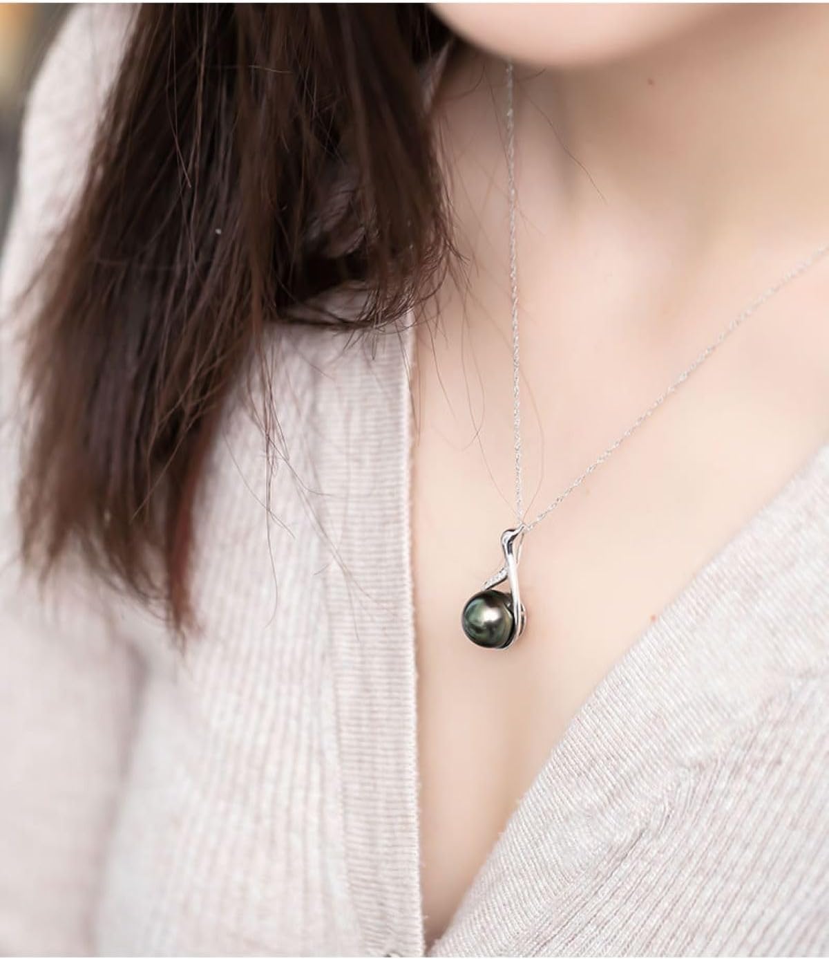 Gifts for Women Wife-Black-zirconia bead- S925 sterling silver Necklace-Gift for Wife Wedding Birthday Anniversary Jewelry-Mom Day Gifts for Mom Women Valentines Christmas Day - Image 8