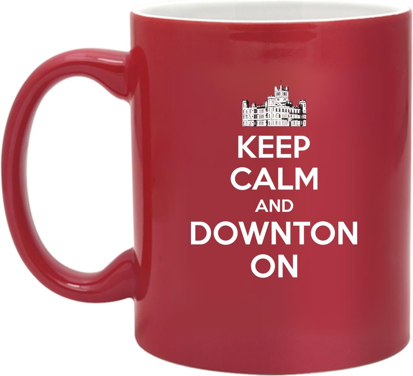 Downton Castle-Keep Calm And Downton On-11 Ounce Two Tone Ceramic Coffee Mug EXCLUSIVELY from THE GAG
