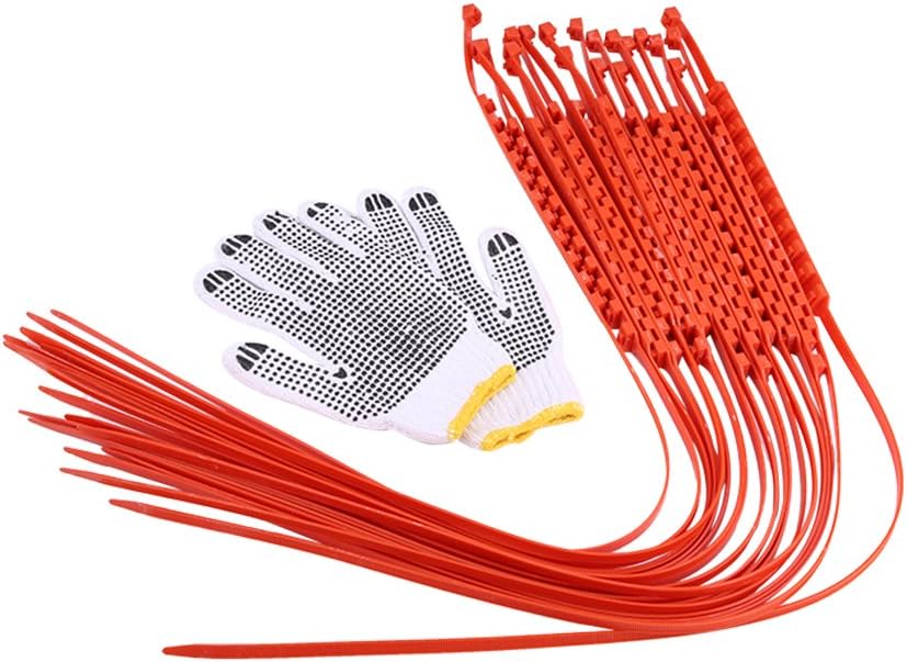 Snow Chains, 20Pcs Portable Emergency Aid Snow Anti-Slip Chains Mud Tire Security Belt Cable for Car Truck Winter Driving Safety
