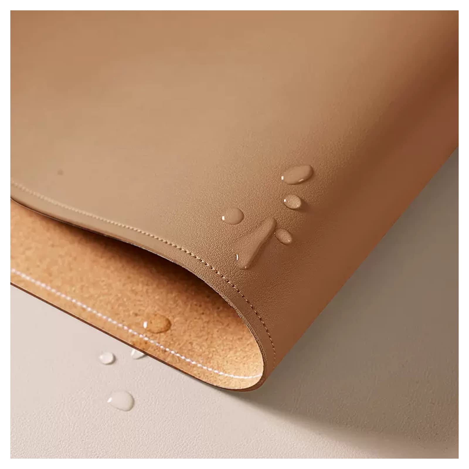 Tappetino Scrivania in Pelle, Sottomano da Scrivania Pelle a Doppia Faccia, Tappetino Mouse Grande, Tappetini da Scrivania Pelle per Ufficio e Casa, Tappetino da Protezion(Size:40X100cm,Color:Marrone)