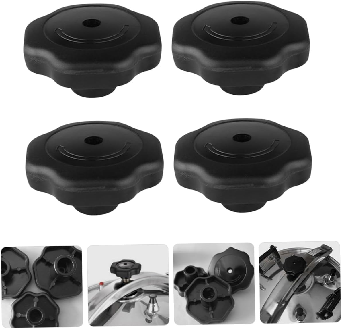 4pcs Pressure Cooker Knobs Replacement Cover Knobs for Safe Anti-scald Use Kitchen Cookware High Temperature Resistant Non-slip Design
