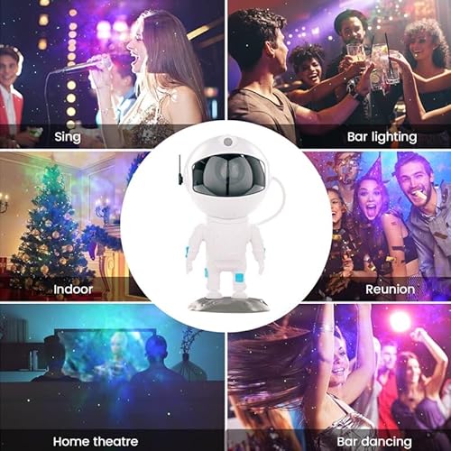 Projetor de luz de galáxia em forma de astronauta, projetor Space Buddy, luz noturna para quarto, co