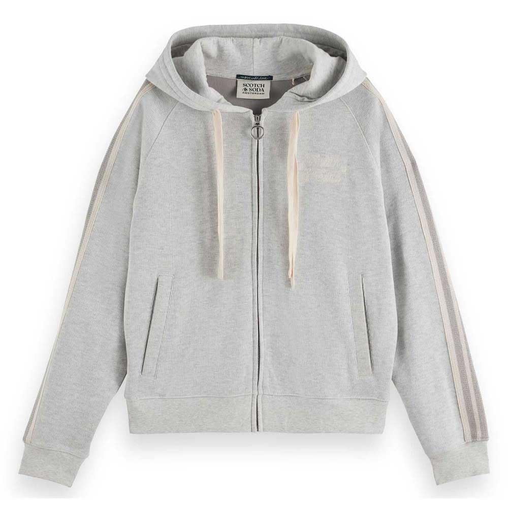 Scotch & Soda Zip Through Interlock Hoodie Sudadera con Capucha para Mujer
