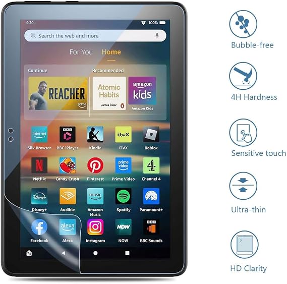 TiMOVO 2 Pack Blue Light Screen Protector for 8 Fire HD 8/Plus/Kids Tablet