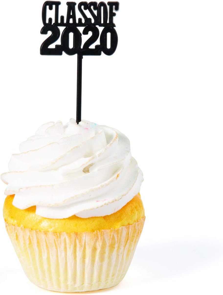 Fun Express Class of 2020 Plastic Picks (72 Pieces) Cupcake Decorations, Party Supplies, Graduation Decor