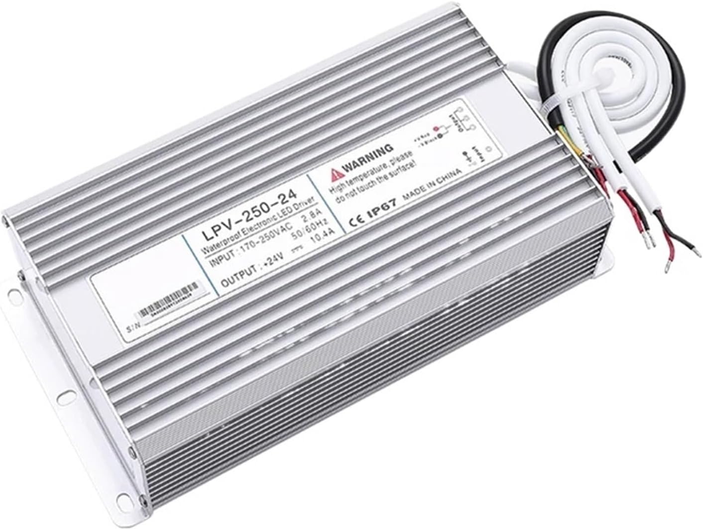 250W 12V 24V 36V 48V 5A 10A 20A IP67 Power LED Driver Constant Voltage Transformer(220V,36V)