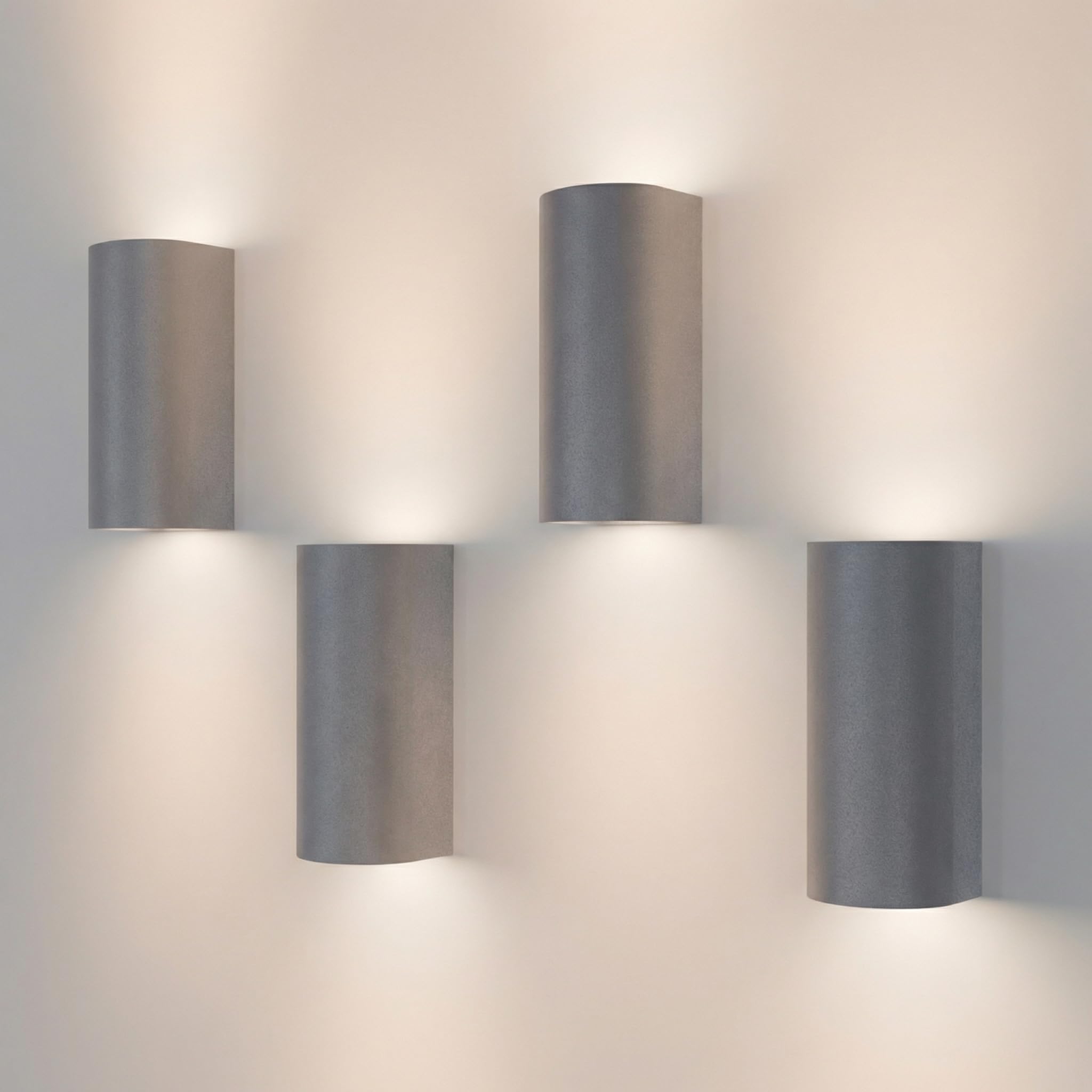 MATO 4x Aussenlampe Wand Up Down Leuchte - IP54 Wetterfest - LED Wandleuchte Aussen & Innen - GU10 Außenwandleuchten für Hauswand & Fassadenbeleuchtung, Außenlampe, Wandlampe Außen, Außenbeleuchtung