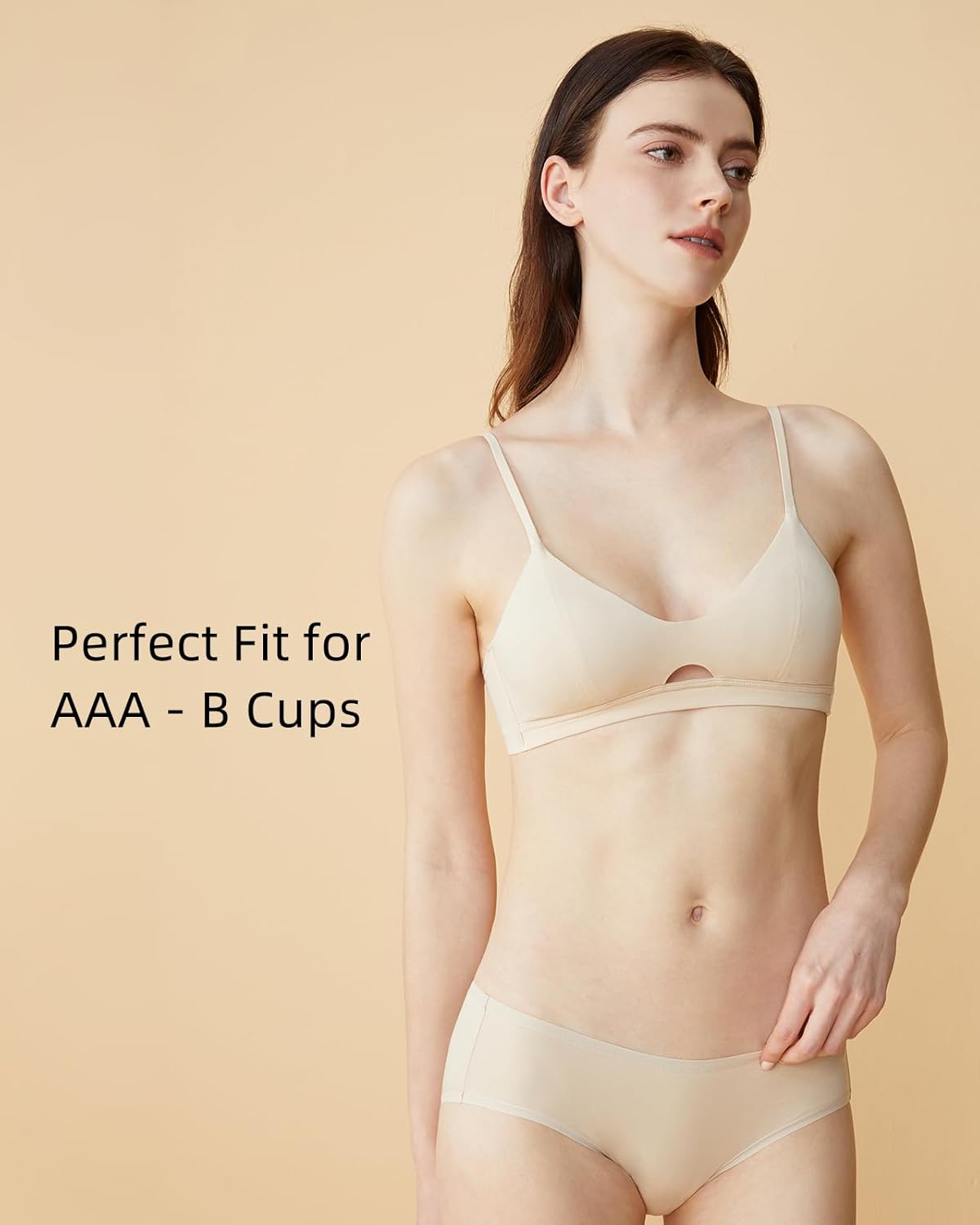 Zoe Jacobs Organic Pima Cotton Bra Wireless Padded Bralette Breathable Comfortable Bras for Women Everyday Triangle Bralette - Image 2