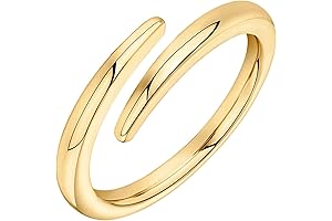 14K Gold Plated Open Twist Eternity Wedding Band for Women