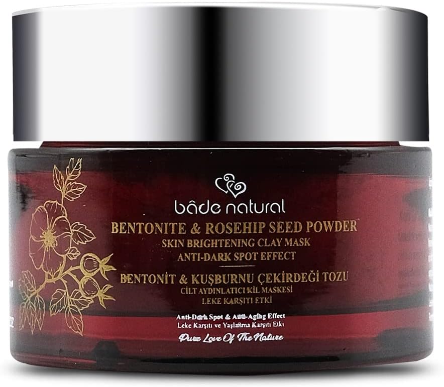 Bade Natural rosehip clay mask قناع الطين بزيت بذور العنب من بادي ناتشورال